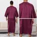 Men's Clothing New Clothing Striped Robe With Mid Sleeve Embroidery Saudi_viptrois.com
