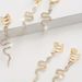 Stylish Rhinestone Snake-shaped Hair Rings, Open Metal Hair Clips For Hot Girl Photo Shoots & Braiding_viptrois.com