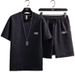 Men's Summer Outfit 2-Piece Set Fashion Casual Short Sleeve T-Shirt And Shorts For Teen Boys Youth Comfortable Athletic Streetwear_viptrois.com