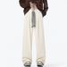 Men's Trendy American Style Sports Sweatpants Spring Autumn 2025 Loose BF Lazy Straight Leg Casual Long Pants_viptrois.com