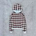 Men's Oversized Plaid Hoodie – Streetwear Pullover With Checkered Print, Hip-Hop Inspired Heavyweight Sweatshirt (Light Grey/Black/Navy Blue)_viptrois.com