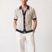 Men's Solid Color Short Sleeved Lapel Knitted Polo Shirt_viptrois.com