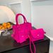 Felt Diamond Pattern Solid Color Small Square Handbag Three Piece Mother And Child Bag 2023 Popular Shoulder Messenger Casual Women's Bag_viptrois.com