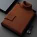 Men's Winter High Neck Sweater, Thick Knit Pullover, Loose Fit Casual Solid Color Top, Warm Comfortable & Stylish_viptrois.com
