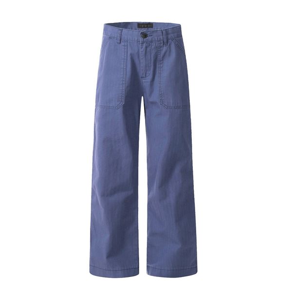 American Style Simple Solid Color Workwear Jeans For Men Loose Straight Street Fashion Brand Ins Wide Leg Versatile Long_viptrois.com