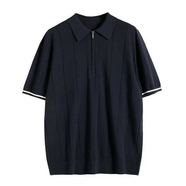 Men's Dry Breathable Business White Polo Shirt Summer Ice Silk Casual Collared Tee_viptrois.com