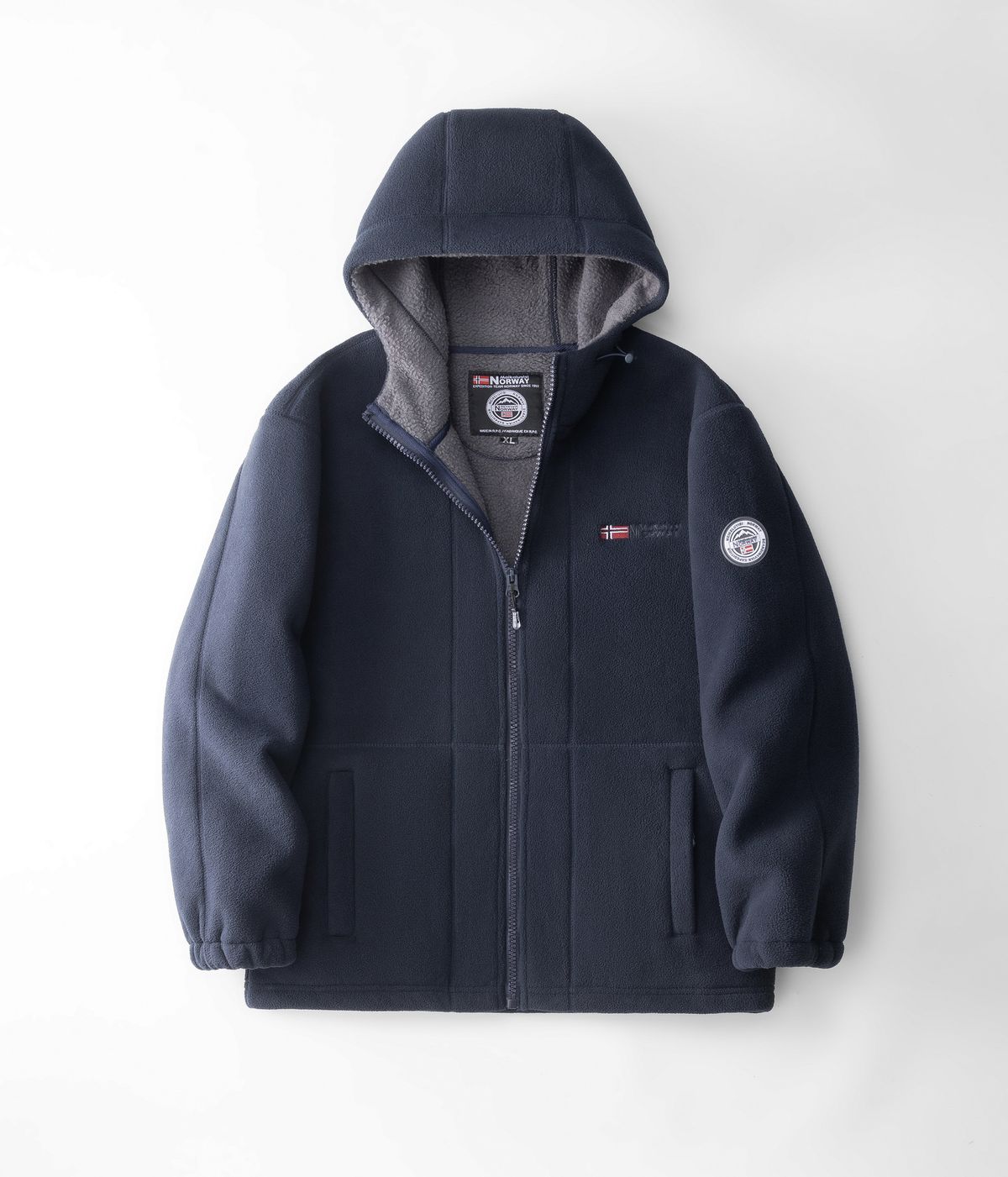 Men's Clothing Exported To Norway! Warm And Cold Resistant Autumn And Winter Outdoor Large Size Plush And Thick Hooded Polar Fleece Jacket_viptrois.com