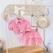 Kid's Clothing 2025 Spring And Summer New Girls Pink Leopard Print High Waist Top And Skirt Set_viptrois.com