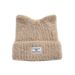 Hairline for women autumn and winter 2023 new knitted big head circumference cat ear pile furry cold hat_viptrois.com
