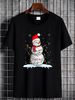 Christmas Volleyball Snow Santa Xmas Lights T-Shirt S-5XL Stretched Stylish Casual Comfortable Summer Unisex Breathable Homme_viptrois.com