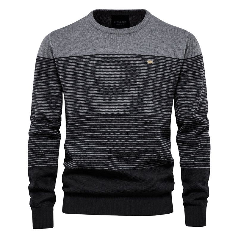 Nordmann Autumn Winter Men Casual Knitted Sweater Insert Jacket Spliced Men's Korean Version Slim Fit Youth Color Block_viptrois.com