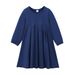 Kids’ Clothing Girls Spring And Autumn Long Sleeve Solid Color Dress + Solid Color Headscarf Two Piece Children's Clothing Ins_viptrois.com
