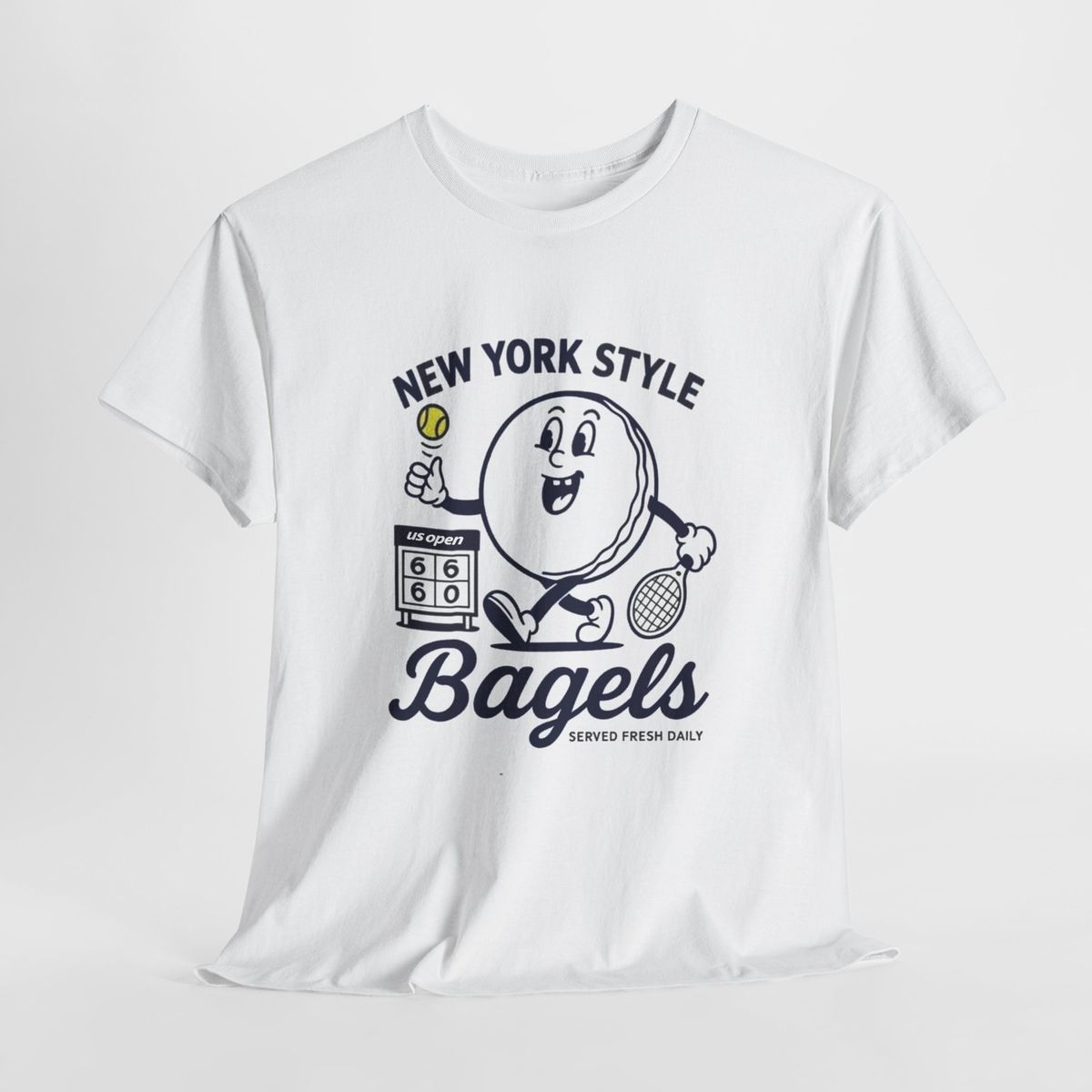Us Open Bagel Tee Shirt - Tennis Fan Cotton Tshirt, Sports Lover Gift, Funny_viptrois.com
