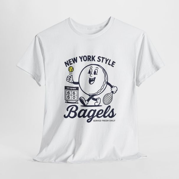 Us Open Bagel Tee Shirt - Tennis Fan Cotton Tshirt, Sports Lover Gift, Funny_viptrois.com