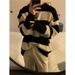 1 Round Neck Color Block Design Soft Sweater For Men Autumn Winter Mature Knitted Loose American Retro Korean Style Coat_viptrois.com