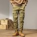 Men's Clothing Vintage American Style Cargo Jogger Pants - Stretchy Multi-Pocket Workwear With Adjustable Drawstring (Grey, Khaki, Black)_viptrois.com