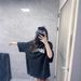 2025 TEAM WANG Wang Jiaer Collaboration Color-Block Contrast Stitching Short Sleeve Unisex Loose Couple T-Shirt_viptrois.com