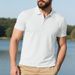 Men's Clothing Men's Golf Leisure Business Leisure Solid Color Breathable Quick Drying Lapel Polo Shirt Short Sleeve_viptrois.com
