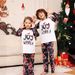 Christmas Letters Snowflake Stars Christmas Family suit printed homewear pajamas_viptrois.com