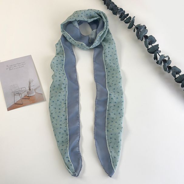 Matcha Forest Mint Green Spring/Summer Thin Style Atmosphere High End Korean Scarf Slim Neck Accessory_viptrois.com