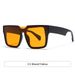 One Piece Sunglasses - Unisex Retro Square Large Frame (European & American Neutral Ins Style)_viptrois.com