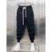 Men's Clothing Casual Pants For Men In Autumn And Winter With Loose Cuffs And Fashionable Hot Stamping Corduroy Sports Sweatpants_viptrois.com