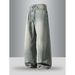 Men's Vintage Washed Straight Leg Jeans Wide Leg Casual Distressed Long Pants Style Version_viptrois.com