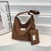 Women's Bags Niche Casual Bag Female New Corduroy Shoulder Messenger Bag Two Piece Commuting Large Capacity Tote Bag_viptrois.com