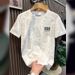 Summer Three-dimensional Letter Men 2025 New Round Neck Slim Fit Minimalist Half Base Shirt For Youth Versatile Short_viptrois.com
