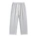 Korean-Style Straight-Leg Sweatpants For Men – 95% Polyester High-Waisted Relaxed Fit Pants (Lightweight, Minimalist, Drawstring Waist, Black/Grey)_viptrois.com