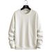 Men's Clothing Sweatshirt Men's Spring And Autumn Trendy Jacquard Long Sleeved T Shirt Large Size Loose Casual Round Neck Pullover Bottoming Shirt_viptrois.com