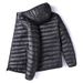 Men's Lightweight Down Jacket With 90% White Duck Down, Hooded Winter Coat For Outdoor & Casual Wear - Windproof & Warm_viptrois.com