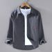 Workwear Shirt Jacket Men's Loose All Cotton Casual Spring Retro Pure Cotton Cardigan Shirt_viptrois.com