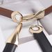 Matte black belt for women with skirt waistband and versatile metal hook buckle for women with coat girdle_viptrois.com