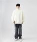 1 Men's Autumn Winter Hong Kong Trendy Solid Color Lazy Style Loose Round Neck Casual Warm Knitted Sweater_viptrois.com