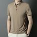 Men's Clothing Business Casual Short Sleeved Polo Shirt Breathable Lapel T Shirt_viptrois.com