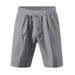 Men's Linen-Blend Casual Shorts – Vintage-Inspired Amekaji Summer Shorts With Breathable Relaxed Fit – Lightweight Beach & Streetwear Shorts_viptrois.com