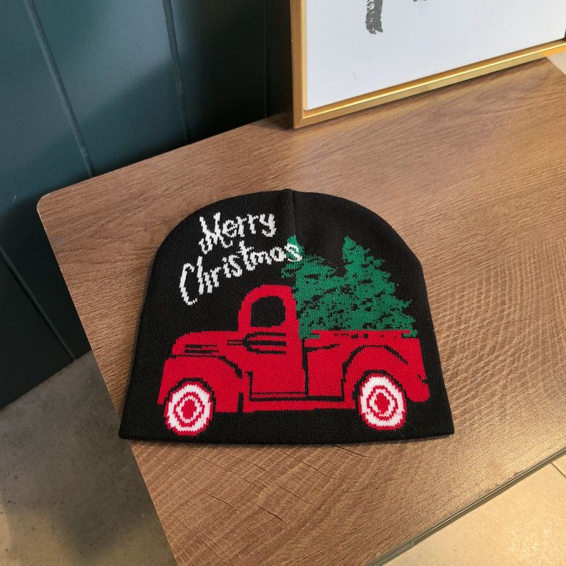 Christmas Hat For Men Women, Autumn And Winter Jacquard Knitted Warm Pullover Hat, Youthful Atmosphere Woolen Beanie_viptrois.com