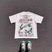 Heavyweight Pure Cotton Oversized T-Shirt 250g Short Sleeved Art Print for Couples And Men Y2K Style Loose Fit_viptrois.com
