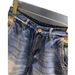 Men's Clothing Retro Old Personality Back Pocket Shorts European And American Style High End Men's Mid Length Pants_viptrois.com