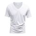American Style Spring Summer Men's Trendy V-neck Quick-dry Breathable Casual Sports Personality Short Sleeve T-shirt Men_viptrois.com
