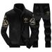 M-9XL Large Men's Casual Fashion Sports Youth Spring and Autumn Sweater Cardigan Trendy Knitted Set_viptrois.com