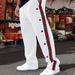 Men's Clothing Buttoned Plaid Casual Pants Straight Pants Outdoor Trousers_viptrois.com