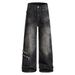 Hip-Hop Trend Niche Wide-Leg Denim Men's Vibe Style Heavy-Duty Washed Large Pocket Workwear Pants_viptrois.com