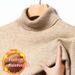 Pure Men's Fleece-Lined Thickened Sweater, Casual Autumn Winter High Neck Base Knitwear_viptrois.com