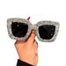 European And American Personality Candy Color Lens Large Frame Polygonal Sunglasses For Women Luxury Rhinestones Net Celebrity Style Catwalk Sunglasses_viptrois.com