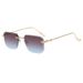 Men's Sunglasses Internet Celebrity Same Style Frameless Trimmed Sunglasses Fashionable Gradient Contrast Polygonal Sunglasses Ins_viptrois.com