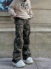 Vintage Hip Hop Camouflage Cargo Pants Loose Fit Straight Leg Streetwear Work Pants for Men And Women Casual Wear_viptrois.com