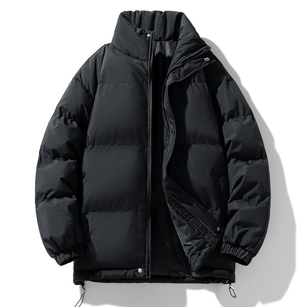 Unisex Puffer Jacket – Oversized Stand Collar Winter Coat For Couples & Streetwear_viptrois.com