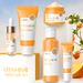 Vitamin C Set, 5in 1 Gift With Cleanser, Toner, Serum, Face Cream And Eye Cream, Light Beige Care Products Teen Girls,_viptrois.com